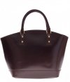 Módní kožené tašky typu Shopper bag lodička čokoláda