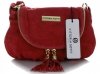 Kožené kabelka listonoška Vittoria Gotti červená V414S