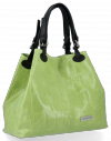 Kožené kabelka shopper bag Vittoria Gotti světle zelená V692754jziel2