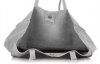Kožené kabelka shopper bag Vittoria Gotti světle šedá V205454