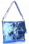 Kožené kabelka listonoška Vittoria Gotti modrá V05721