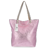 Kožené kabelka shopper bag Vittoria Gotti růžová B24