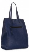 Kožené kabelka shopper bag Vittoria Gotti tmavě modrá V8622