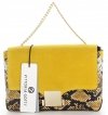 Kožené kabelka listonoška Vittoria Gotti žlutá V5201PIT