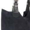Kožená kabelka exkluzivní Shopper bag šedá