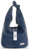Kožené kabelka univerzální Vittoria Gotti tmavě modrá V693658