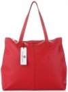 Kožené kabelka shopper bag Vittoria Gotti červená V5705
