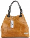 Kožené kabelka shopper bag Vittoria Gotti zrzavá V692754