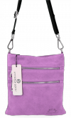 Kožené kabelka listonoška Vittoria Gotti fialová B18