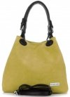 Kožené kabelka shopper bag Vittoria Gotti žlutá V90047CH