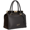 Kožené kabelka kufřík Vittoria Gotti čokoládová V816(1