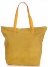 Kožené kabelka shopper bag Vittoria Gotti žlutá V915