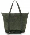 Kožené kabelka shopper bag Vittoria Gotti zelená V2939