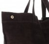 Kožené kabelka shopper bag Vera Pelle čokoládová A19