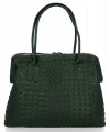 Kožené kabelka klasická Vittoria Gotti lahvově zelená V2397