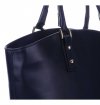 Kožené kabelka shopper bag Genuine Leather tmavě modrá 11A