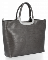 Kožené kabelka kufřík Vittoria Gotti šedá VG809