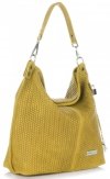 Kožené kabelka shopper bag Vittoria Gotti žlutá V80051