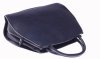 Kožená kabelka kufřík s možností rozšíření Tmavě modrá