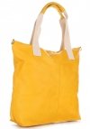 Kožené kabelka shopper bag Vera Pelle žlutá 1356