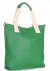 Kožené kabelka shopper bag Vera Pelle zelená 1356