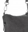 Kožené kabelka listonoška Genuine Leather šedá 85A