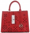 Kožené kabelka kufřík Vittoria Gotti červená V3093OD