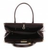 Kožené kabelka kufřík Genuine Leather čokoládová 816(2