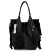 Kožené kabelka shopper bag Vittoria Gotti černá B16