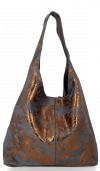 Kožené kabelka shopper bag Vittoria Gotti šedá V2473
