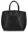 Kožené kabelka kufřík Vittoria Gotti černá V4382COCO