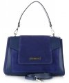 Kožené kabelka kufřík Vittoria Gotti modrá V17A