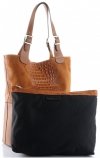 Kožené kabelka shopper bag Genuine Leather zrzavá 216