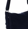 Kožené kabelka listonoška Vittoria Gotti tmavě modrá V401