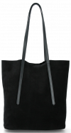 Kožené kabelka shopper bag Vittoria Gotti černá V6590C