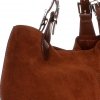 Kožená kabelka exkluzivní Shopper bag hnědá