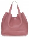 Kožené kabelka shopper bag Vittoria Gotti špinavá růžová V230