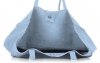 Kožené kabelka shopper bag Vittoria Gotti světle modrá V205454