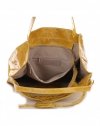 Kožené kabelka shopper bag Vittoria Gotti žlutá V5