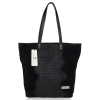 Bőr táska shopper bag Vittoria Gotti fekete V2380