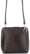Bőr táska levéltáska Genuine Leather csokoládé 218