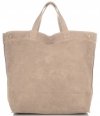 Bőr táska shopper bag Vera Pelle bézs A19