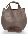 Bőr táska shopper bag Vittoria Gotti földszínű VG804