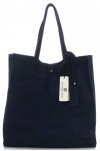 Bőr táska shopper bag Vittoria Gotti tengerkék V205454