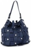 Bőr táska shopper bag Vittoria Gotti tengerkék V5867