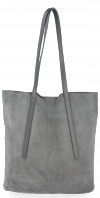 Bőr táska shopper bag Vittoria Gotti szürke V6590C