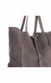 Bőr táska shopper bag Vera Pelle szürke 601