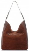 Bőr táska shopper bag Vittoria Gotti barna V3368