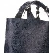 Bőr táska shopper bag Genuine Leather kék K216