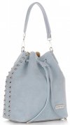 Bőr táska shopper bag Vittoria Gotti égszínkék V3020